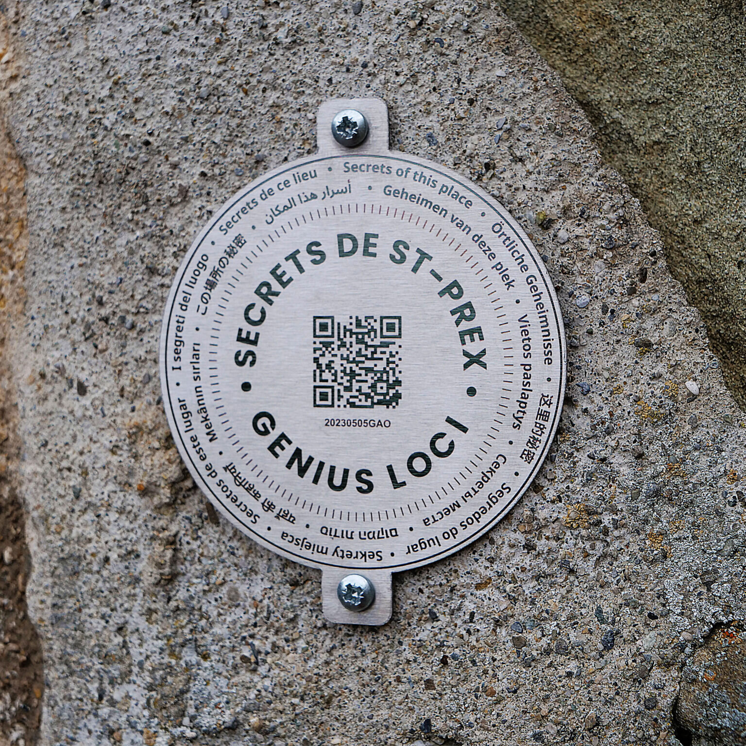 Genius loci Saint-Prex Suisse Medaille close up