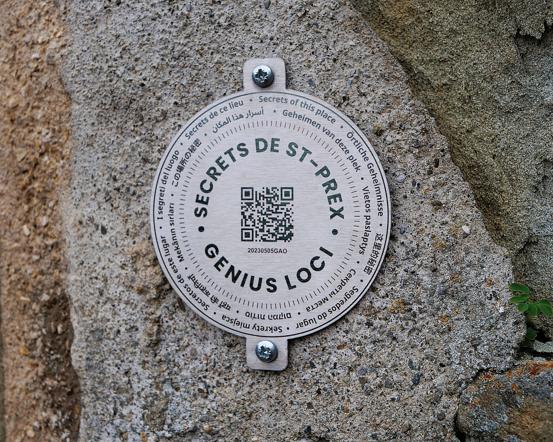Genius loci Saint-Prex Suisse Medaille close up