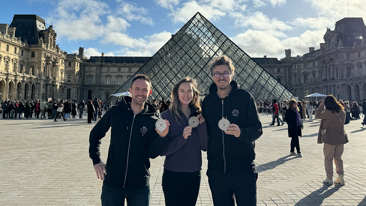 L'équipe de Genius Loci au Louvre - Steph Cruchon, Eglé Cruchon, Julien Suard