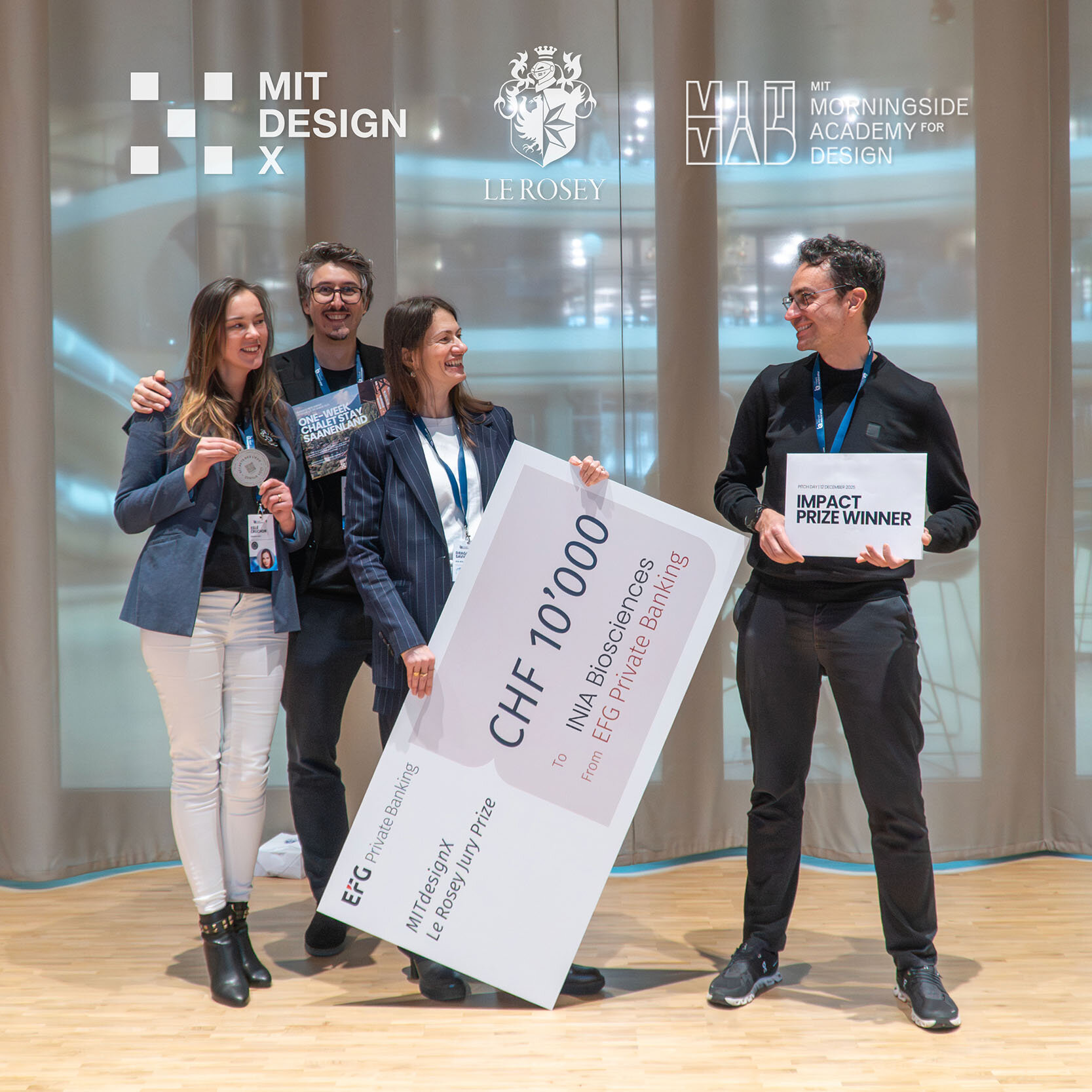 Winners MITdesignX Genius Loci - Audience Prize / Inia Bioscience - Jury Prize / Vaulted - Impact Prize