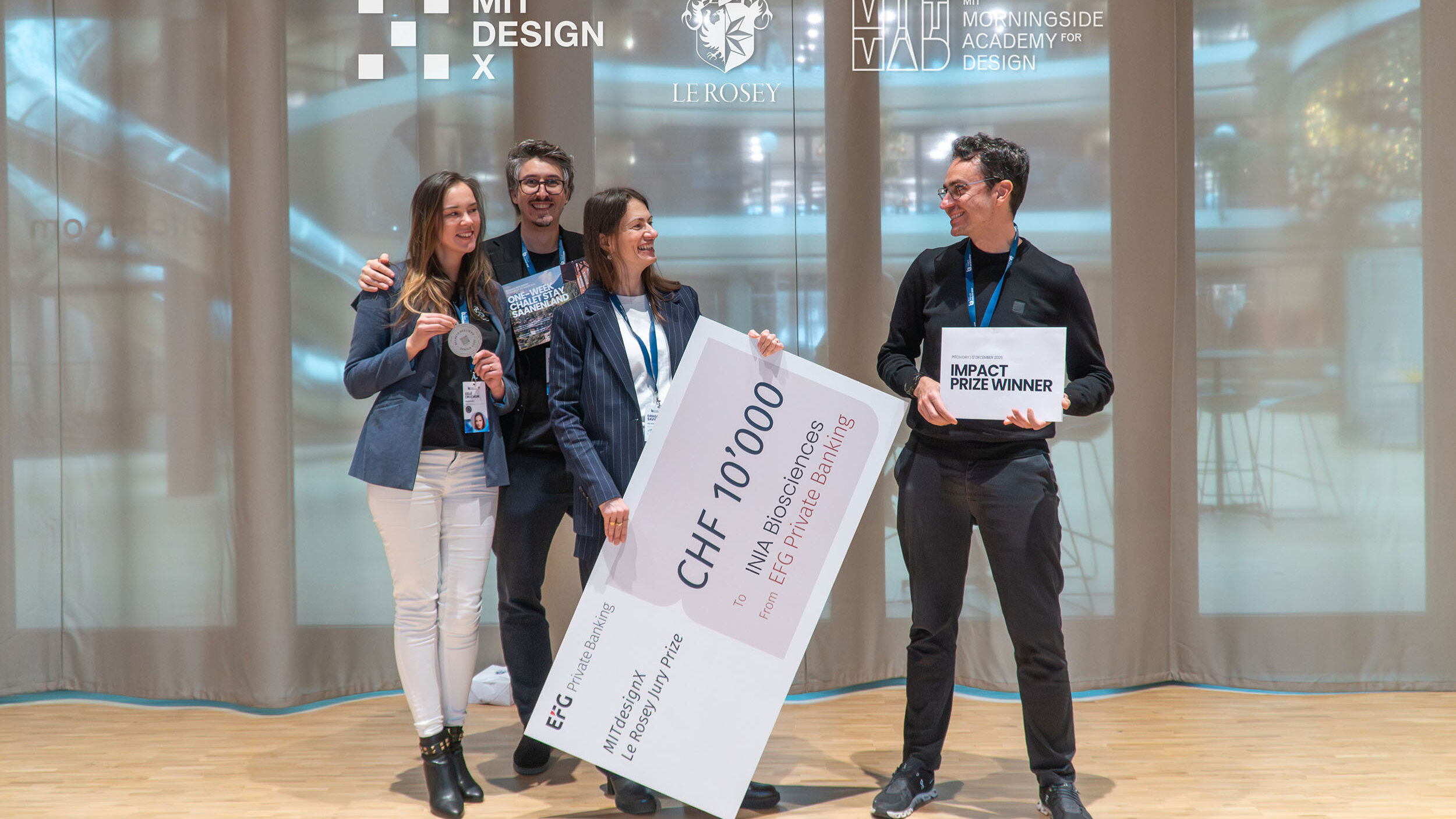 Winners MITdesignX Genius Loci - Audience Prize / Inia Bioscience - Jury Prize / Vaulted - Impact Prize