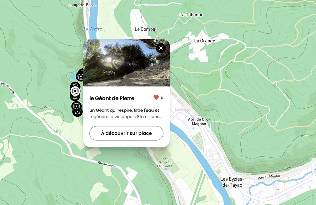 Carte Genius Loci Eyzies de Tayac Sireuil